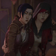 Caitlyn and Vi walk arm in arm but look shocked in Arcane.